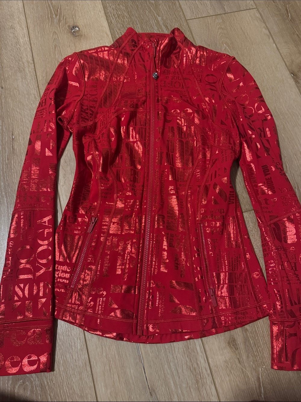 Lululemon Red Foil Zip-Up Jacket - Women